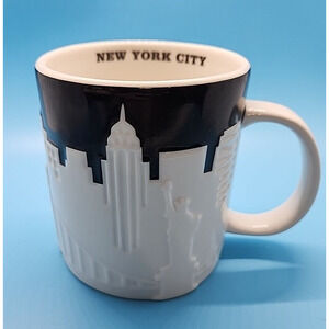 Starbucks New York City Skyline Mug Relief Series Yellow Taxi 2012 16oz